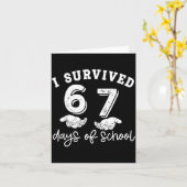 Carte I Survived 67 Days Of School Funny 67 Teachers Stu (Fleur jaune)