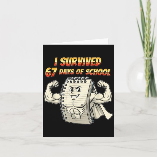 Carte I Survived 67 Days Of School Funny 67 Teachers Stu (Devant)