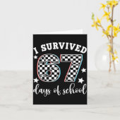 Carte I Survived 67 Days Of School Funny 67 Teachers Stu (Fleur jaune)