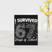 Carte I Survived 67 Days Of School Funny 67 Teachers Stu (Fleur jaune)