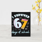 Carte I Survived 67 Days Of School Funny 67 Teachers Stu (Fleur jaune)
