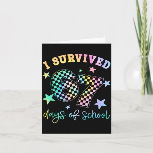 Carte I Survived 67 Days Of School Funny 67 Teachers Stu (Devant)