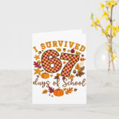 Carte I Survived 67 Days Of School Funny 6 7 Teachers Th (Fleur jaune)