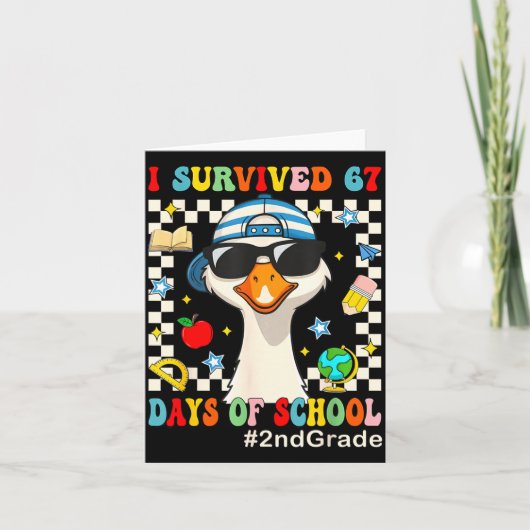 Carte I Survived 67 Days Of School Funny Goose Boys 2nd (Devant)