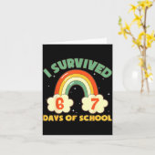 Carte I Survived 67 Days Of School Funny Meme Student Te (Fleur jaune)