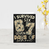 Carte I Survived 67 Days Of School Funny Meme Teacher St (Fleur jaune)