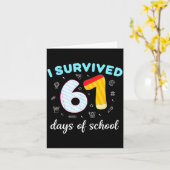 Carte I Survived 67 Days Of School Funny Six Seven 6 7 M (Fleur jaune)