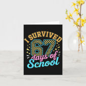 Carte I Survived 67 Days Of School Funny Six Seven 6 7 M (Fleur jaune)