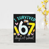 Carte I Survived 67 Days Of School Funny Six Seven 6 7 M (Fleur jaune)