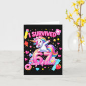 Carte I Survived 67 Days Of School Funny Six Seven Teach (Fleur jaune)