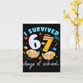 Carte I Survived 67 Days Of School Funny Student Style  (Fleur jaune)