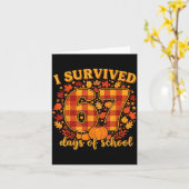 Carte I Survived 67 Days Of School Funny Teacher Student (Fleur jaune)