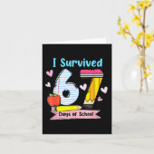 Carte I Survived 67 Days Of School, Funny Teachers Stude (Fleur jaune)