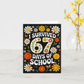 Carte I Survived 67 Days Of School Funny Teachers Studen (Fleur jaune)