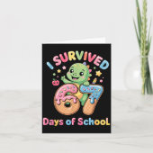 Carte I Survived 67 Days Of School Ice Cream Drip Dino R (Devant)