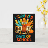 Carte I Survived 67 Days Of School Meme Teacher Student  (Fleur jaune)
