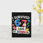 Carte I Survived 67 Days Of School Six Seven 6 7  (Fleur jaune)