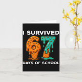 Carte I Survived 67 Days Of School Six Seven Meme Ice Cr (Fleur jaune)
