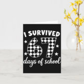 Carte I Survived 67 Days Of School Students Teachers 100 (Fleur jaune)