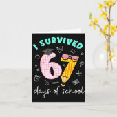 Carte I Survived 67 Days Of School Students Teachers 100 (Fleur jaune)