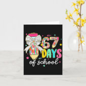 Carte I Survived 67 Days Of School Teachers Students Fun (Fleur jaune)