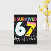 Carte I Survived 67 Days Of School Teachers Students Fun (Fleur jaune)