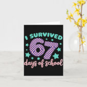 Carte I Survived 67 Days Of School Varwave 6-7  (Fleur jaune)