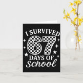 Carte I Survived 67 Six Seven Days Of School Checkered B (Fleur jaune)