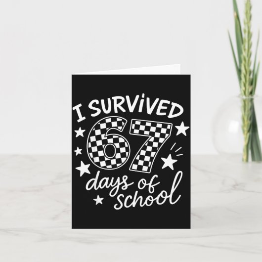 Carte I Survived 67 Six Seven Days Of School Checkered B (Devant)