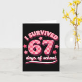 Carte I Survived 67 Six Seven Days Of School Teachers St (Fleur jaune)