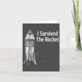 Carte I Survived The Rocket Funny Apparel  (Devant)