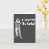 Carte I Survived The Rocket Funny Apparel  (Fleur jaune)