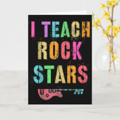 Carte I Teach Rockstars Band Vibes Teacher Rocks My Musi (Fleur jaune)