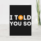 Carte I Told You So - Funny Crypto Trader Btc Bitcoin In (Devant)