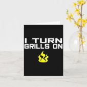 Carte I turn grills on funny bbq grilling  (Fleur jaune)