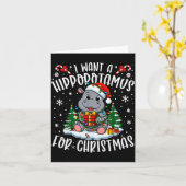 Carte I Want A Hiptamus Christmas Xmas Hip Lover Women G (Fleur jaune)