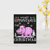 Carte I Want A Hiptamus For Christmas Xmas Hip For Kid W (Fleur jaune)