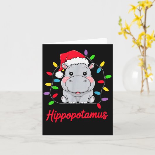 Carte I Want A Hiptamus For Christmas Xmas Hip Lover Fun (Fleur jaune)