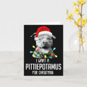 Carte I Want A Ttietamus For Christmas Funny Tbul  (Fleur jaune)