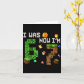 Carte I Was 6 Now I'm 7 Funny 7 Year Old Birthday Xel Fu (Fleur jaune)