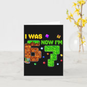 Carte I Was 6 Now I'm 7 Six Seven 7 Years Old Birthday K (Fleur jaune)