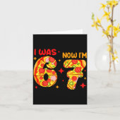 Carte I Was 6 Now I'm 7 Zza Birthday 7 Year Old Theme (Fleur jaune)