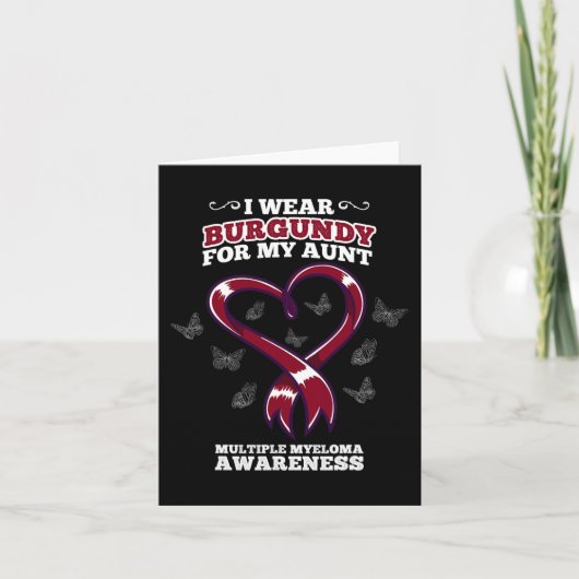 Carte I Wear Burgundy Aunt Multiple Myeloma Aware Bl (Devant)