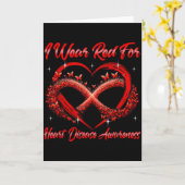 Carte I Wear Red For Heart Disease Awareness Month  (Fleur jaune)