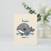 Carte "I Whale Always Love You" (Debout devant)