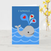 Carte I Whale toujours être votre Saint-Valentin, balein (Fleur jaune)