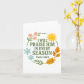 Carte I Will Praise Him In Every Season Psalm 146_2 Chri (Fleur jaune)