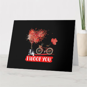 Carte I Woof You. Boston Terrier Dog Valentine Gifts