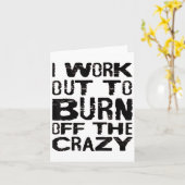 Carte I Workout To Burn Off The Crazy Funny Workout Moti (Fleur jaune)