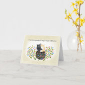 Carte I would spend my 9lives with you cat anniversary  (Fleur jaune)